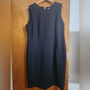 Calvin Klein Black Sleeveless, Zip Dress Size 18